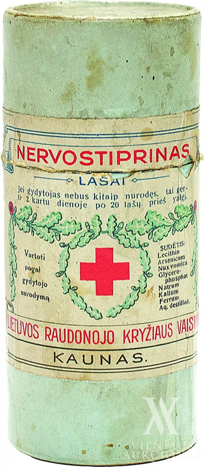 Nervostiprinas (vaistų pakuotė)