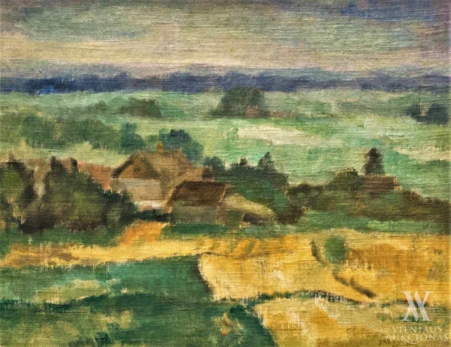 Algirdas Petrulis – Peizažas su sodyba