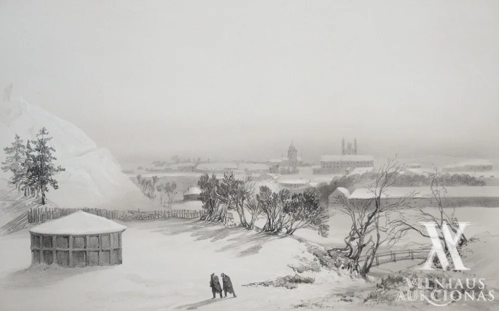 Barthelemy Lauvergne – Vue de Vilna. Prise du côté du Jardin Botanique | Vaizdas į Vilnių iš Botanikos sodo