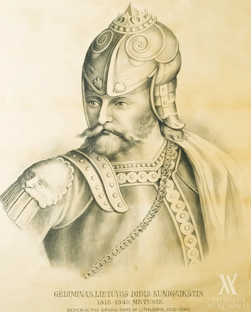 Plakatas „Gediminas, Lietuvos didis kunigaikštis 1315–1340 metuose“