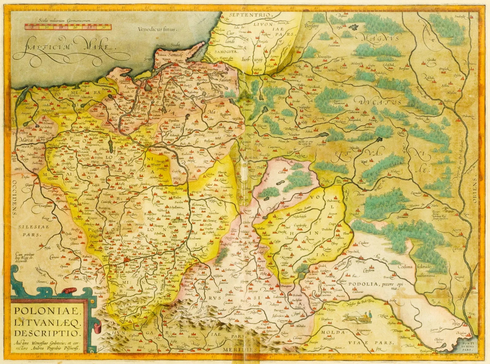Wenceslaus  Grodecki – Lenkijos karalystės ir Lietuvos Didžiosios Kunigaikštystės žemėlapis