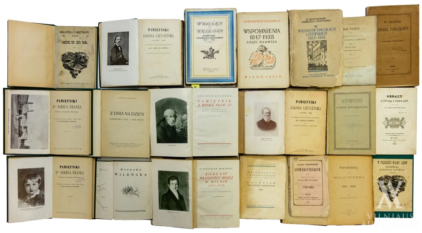 Atsiminimai apie Vilnių XIX–XX a. 17 knygų, 19 bibliografinių pozicijų rinkinys