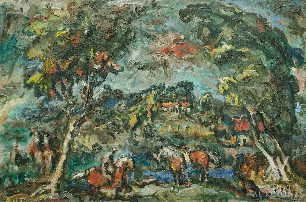 Stasys  Žilys – Peizažas su jojikais