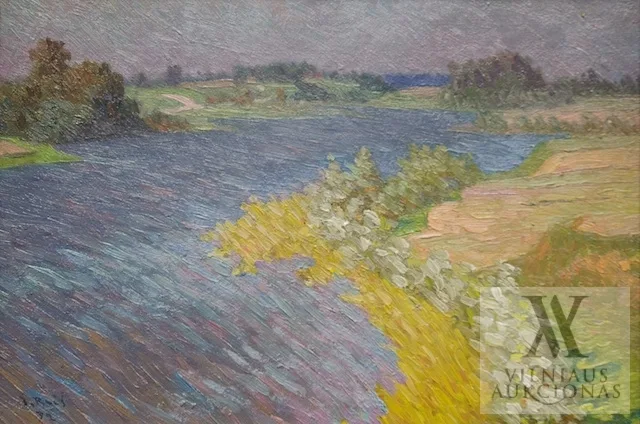 Jonas Buračas – Južintų ežeras vėjuotą dieną