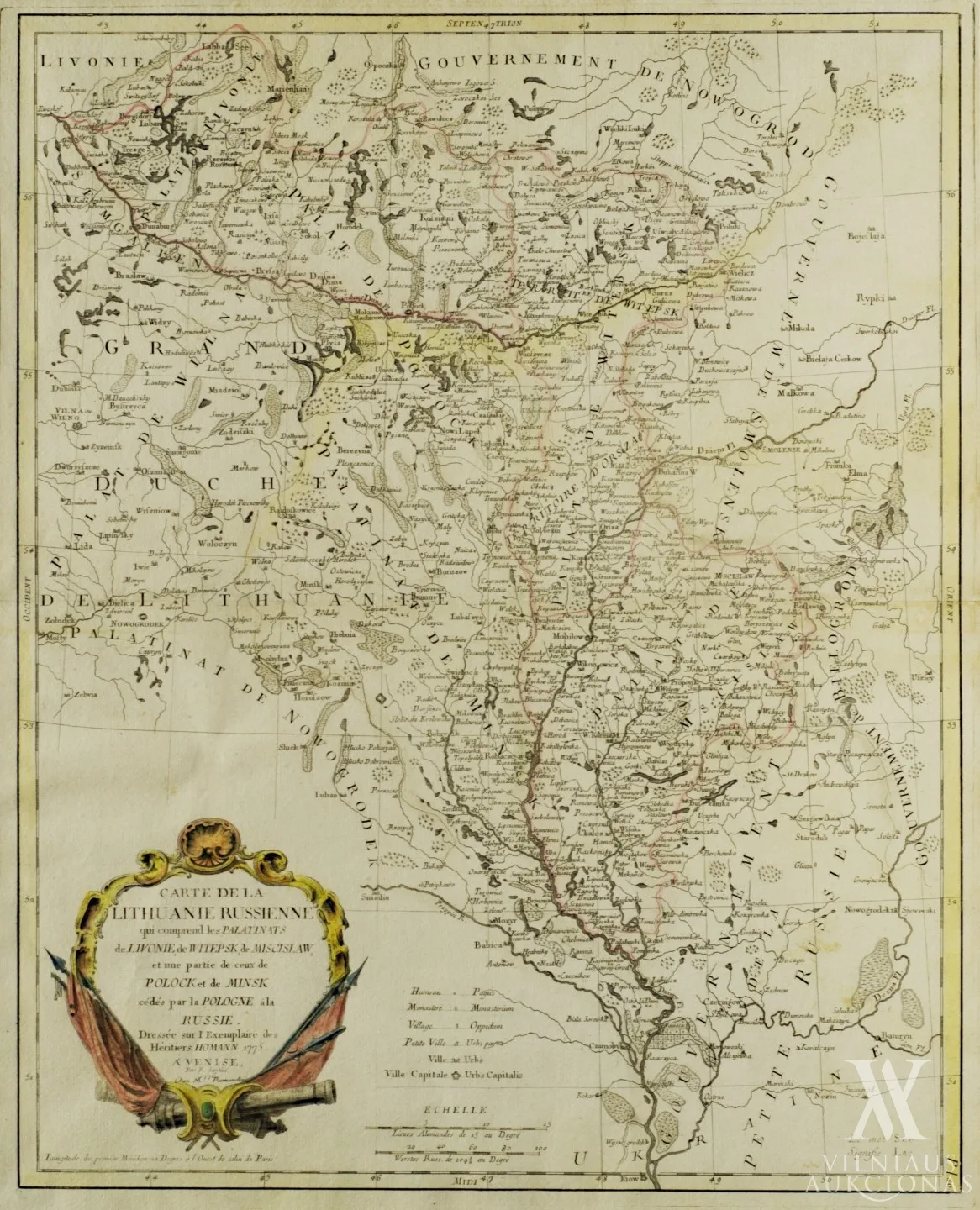 Giuseppe Antonio Remondini – Remondini, Santini, Rusiškosios LDK žemėlapis, 1776, Venecija