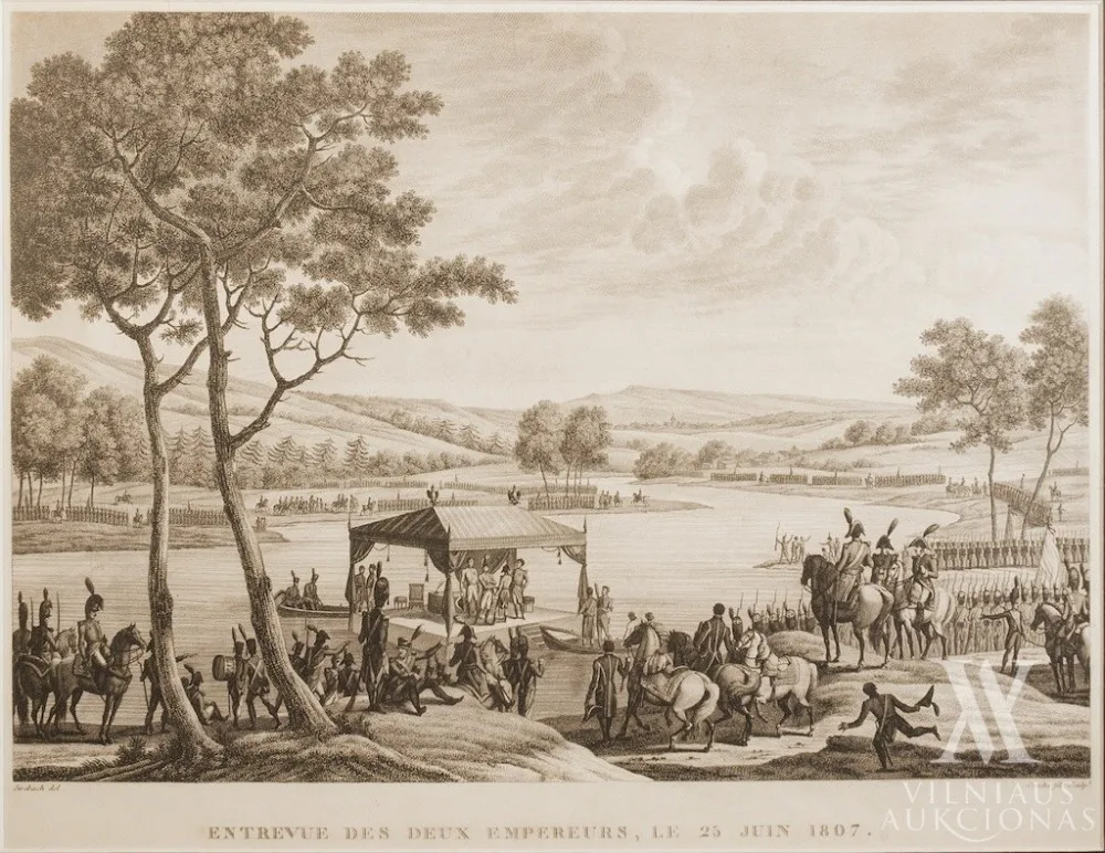 Autorius Nežinomas – Dviejų imperatorių susitikimas 1807 m. birželio 25 d. / Entrevue des deux empereurs, le 25 juin 1807