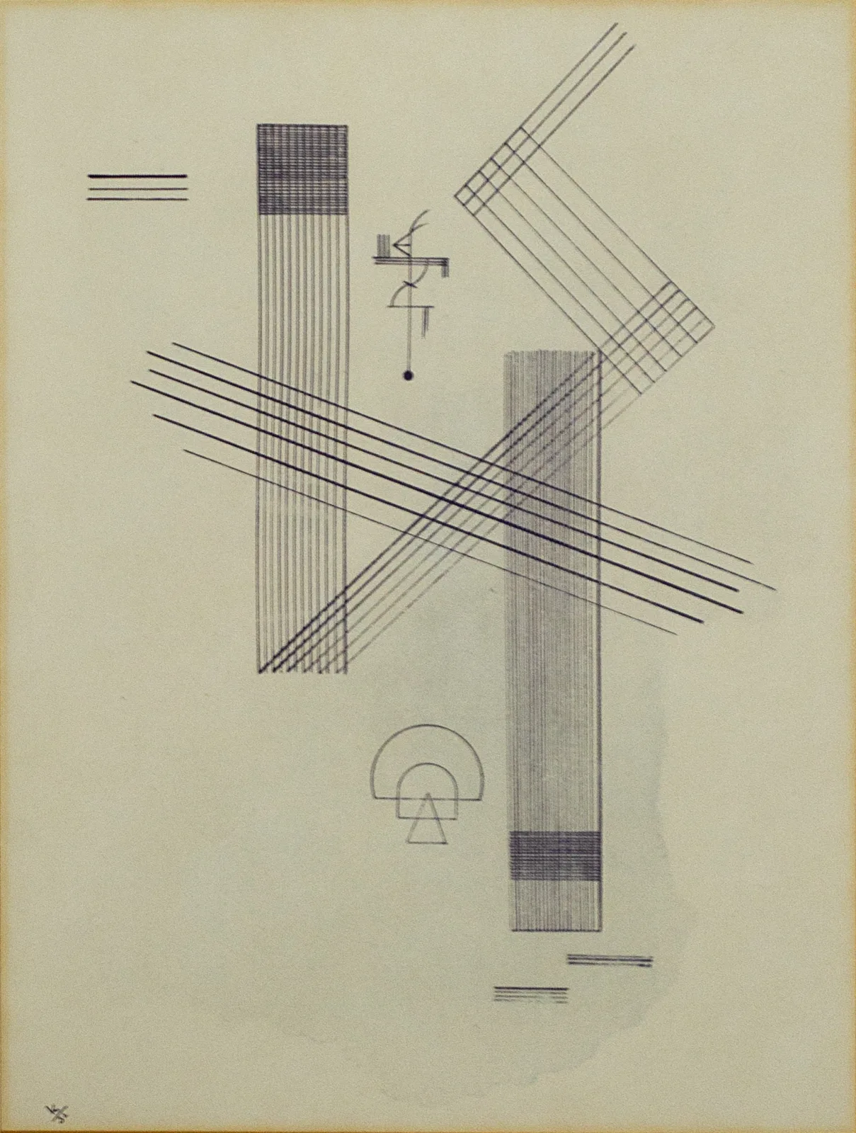 Wassily Kandinsky – Violetter aufbau | Violetinė struktūra (pagal 1932 m. piešinį)
