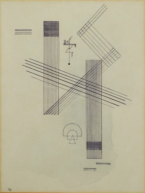Wassily Kandinsky – Violetter aufbau | Violetinė struktūra (pagal 1932 m. piešinį)