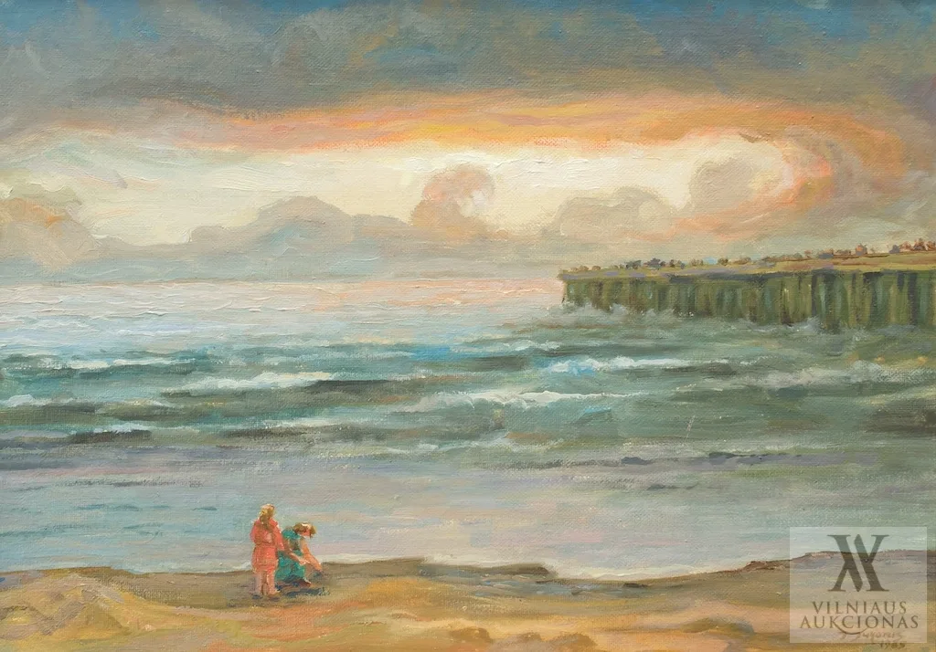 Jonas Jukonis – Palanga. Saulėlydis prie tilto