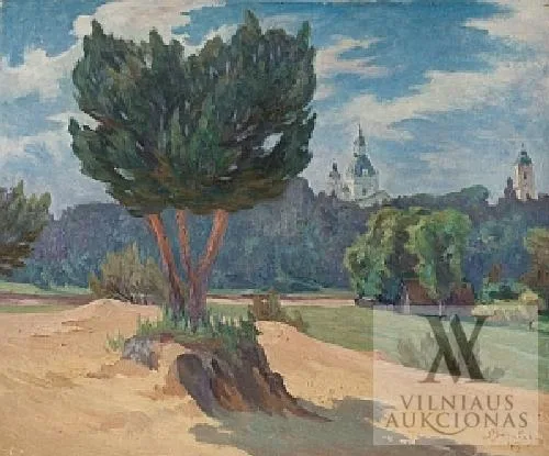 Jonas Buračas – Pažaislis nuo Raguvėnų kalnelio (Alkakalnis)