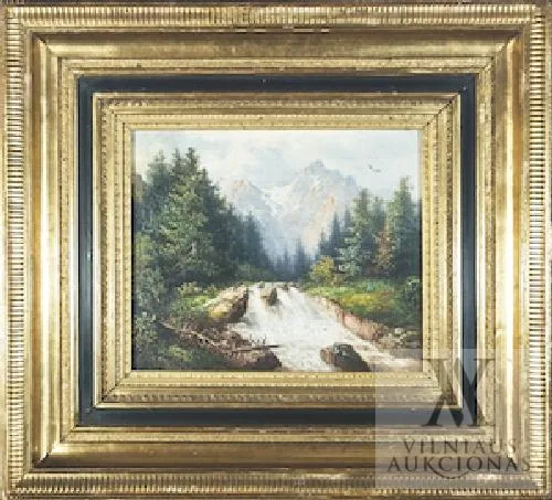 Autorius Nežinomas – Peizažas su kriokliu