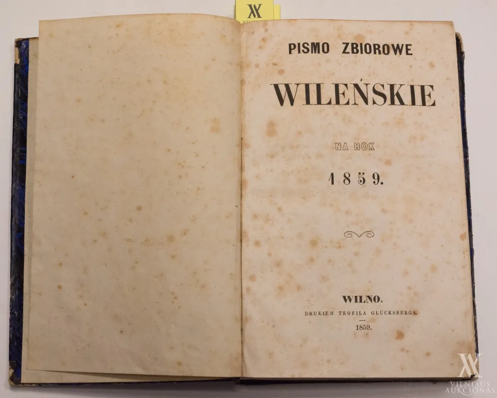 Pismo zbiorowe wileńskie na rok 1859