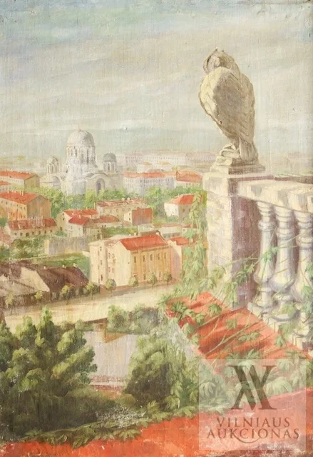 Eduardas Krasauskas – Panorama su Kauno Soboro vaizdu