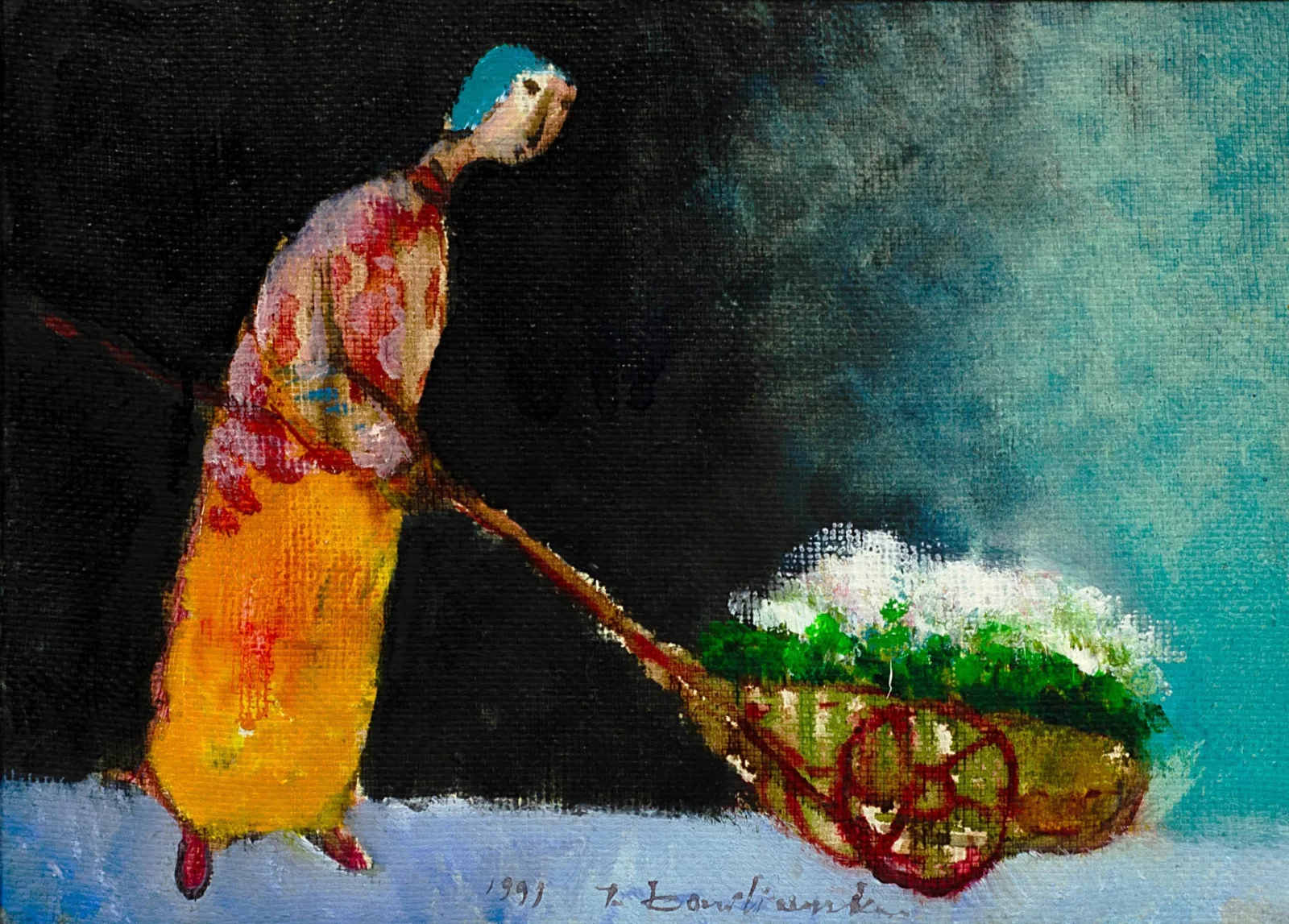 Jonas Daniliauskas – Senutė su gėlėm