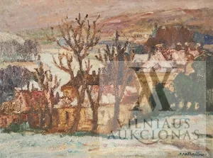 Alfonsas Motiejūnas – Žiema Antakalnyje