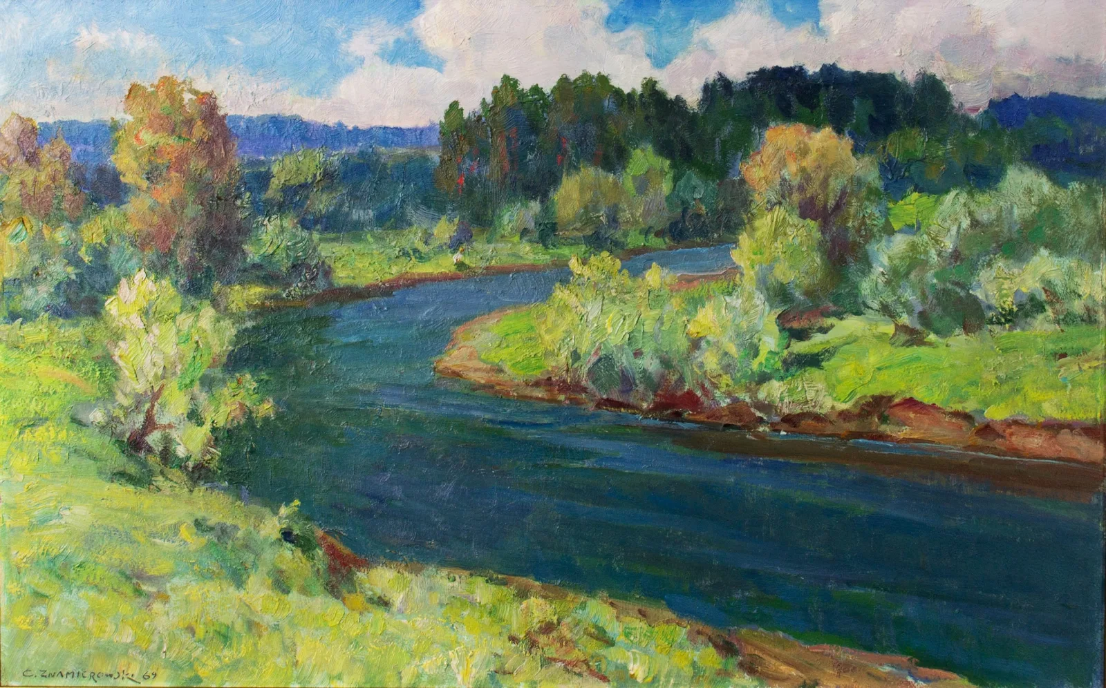 Česlovas Znamierovskis (Czesław  Znamierowski) – Peizažas su upės vingiu