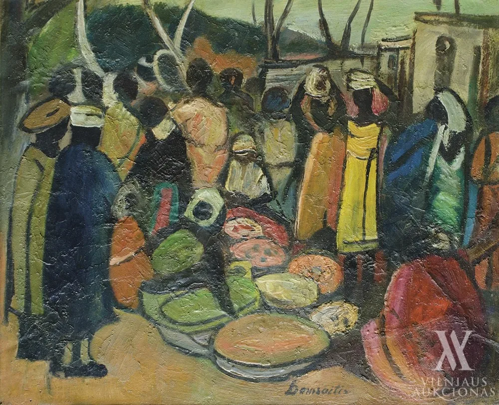 Pranas Domšaitis – Scena turguje