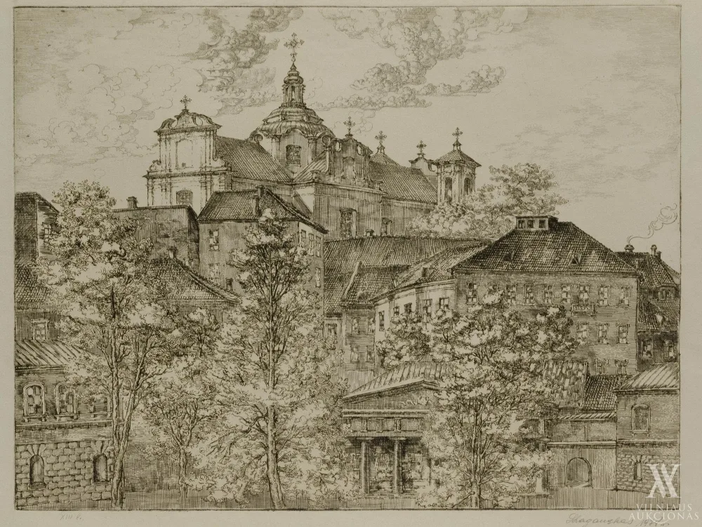 Leonas Lagauskas – Senojo Vilniaus panorama. XIII