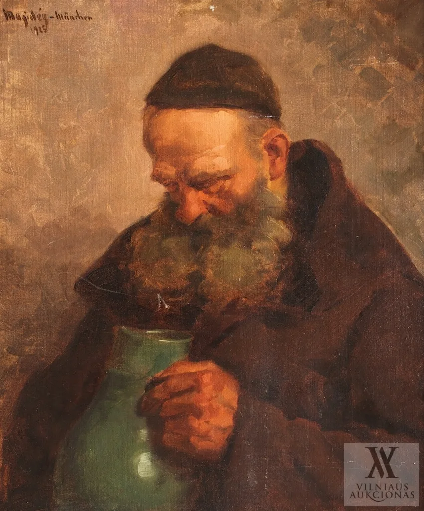 Vladimiras Magidey (Vladimir Magidey) – Vienuolio su ąsočiu portretas 