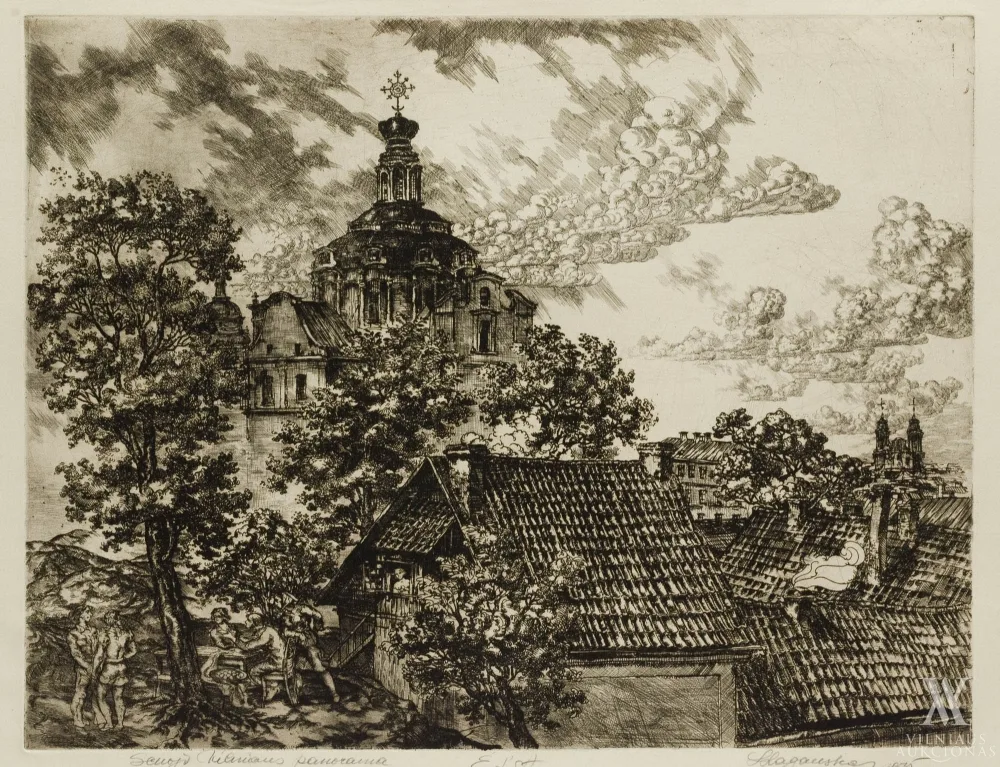Leonas Lagauskas – Senojo Vilniaus panorama. IX