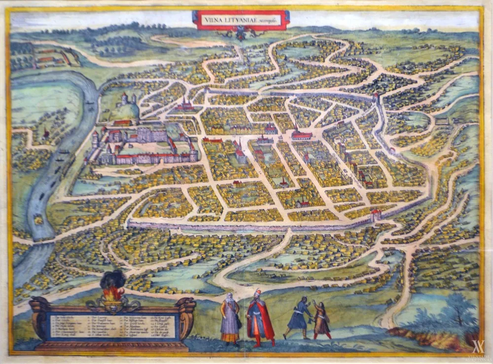 Georg Braun (leidėjas) – Vilniaus miesto žemėlapis. Vilna Lithvaniae Metropolis