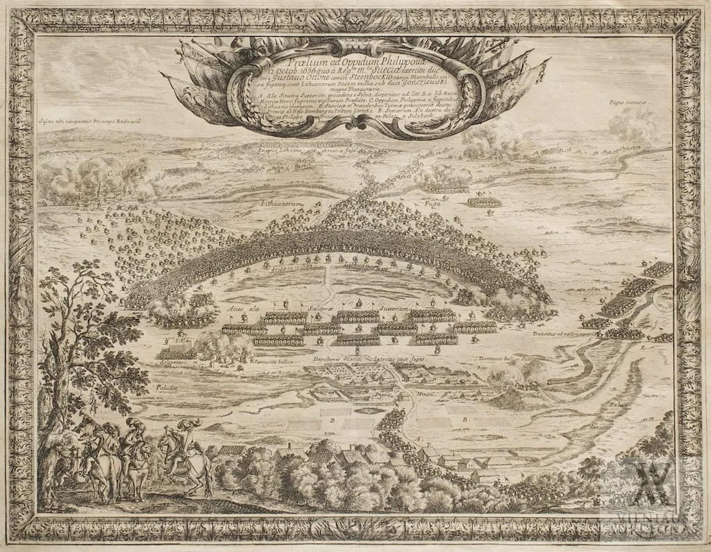 Erik Jöhnson Dahlbergh, raižytojas – Lietuvių mūšis su švedais ties Pilypavu 1656 metų spalio 12 dieną