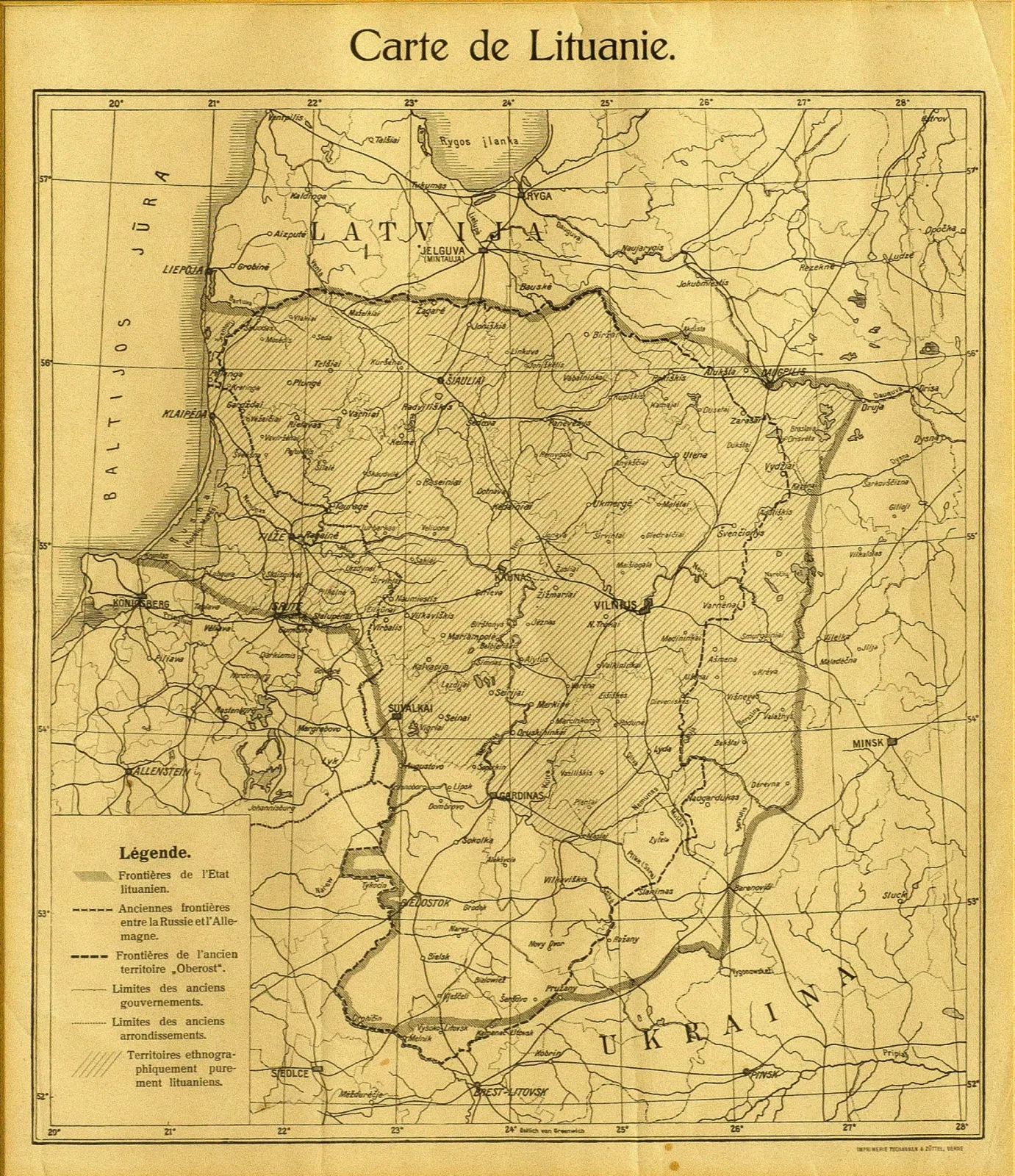 Carte de Lituanie