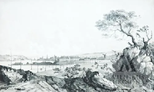 Barthelemy Lauvergne – Diptikas su Kauno vaizdais: I. Kaunas. Malūnas Mickevičiaus slėnyje (Kovno. Moulin de la vallée de Mickiewicz); II. Kauno panorama (Vue de Kovno)