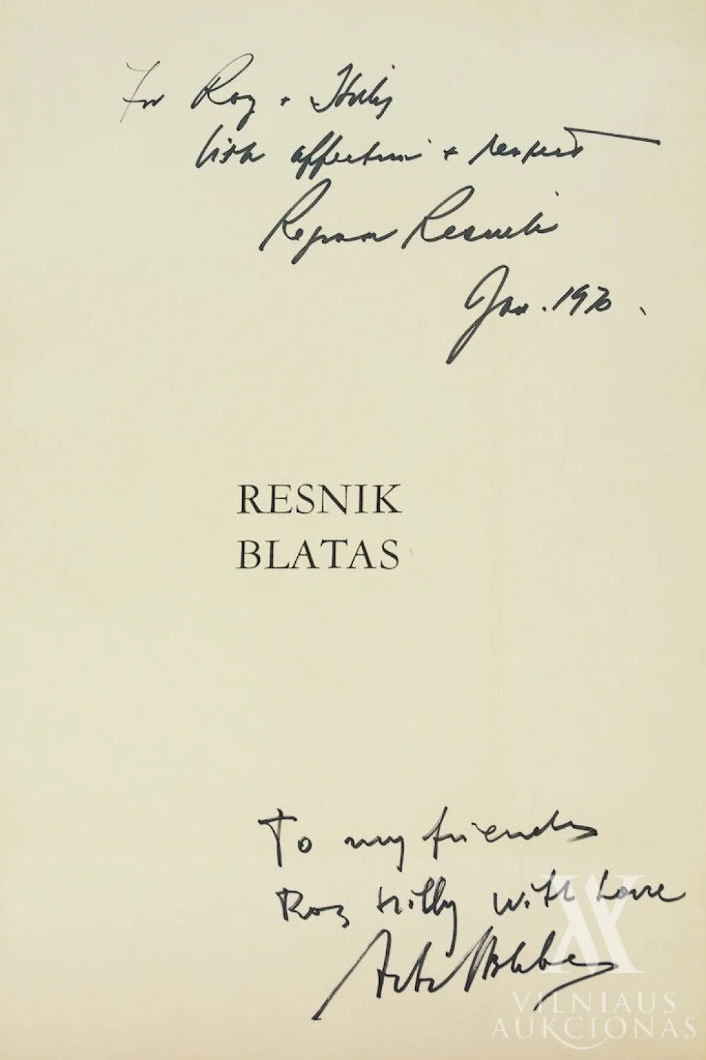 Neemija Arbit Blatas – Regina Resnik operos vaidmenyse (aplankas su įvadiniu Jean Bouret tekstu ir 10 litografijų)