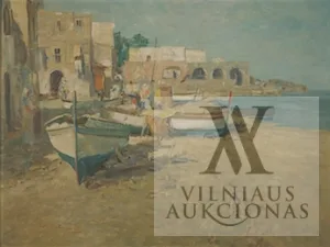 Autorius Nežinomas (V. Europa) – Viduržemio jūros miestelio prieplauka