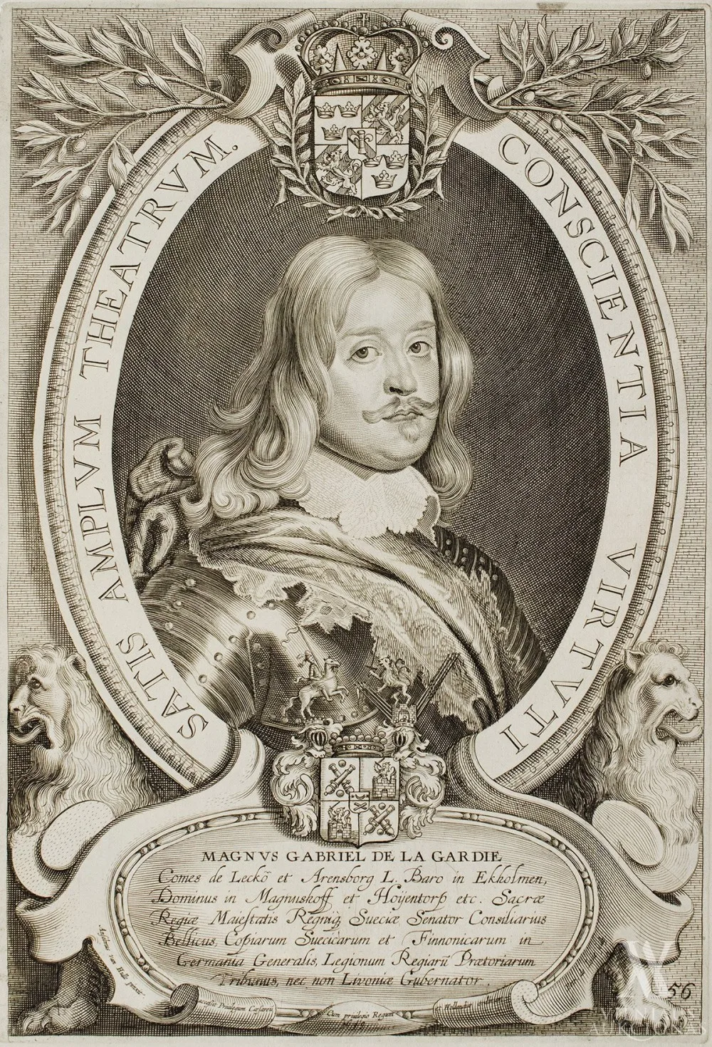 Peter  de Jode II – Magnus Gabriel de la Gardie (pagal Anselmus van Hulle (1601–1674) portretą)