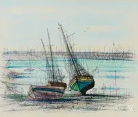 Jean  Carzou – Valtys | Les barques