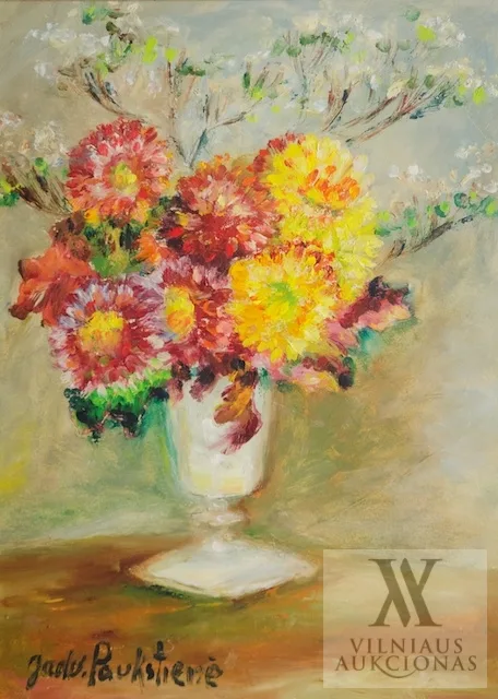 Jadvyga Dobkevičiūtė-Paukštienė – Gėlės vazoje