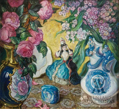 Tatjana Tarasova (Т. Тарасова) – Natiurmortas su statulėle