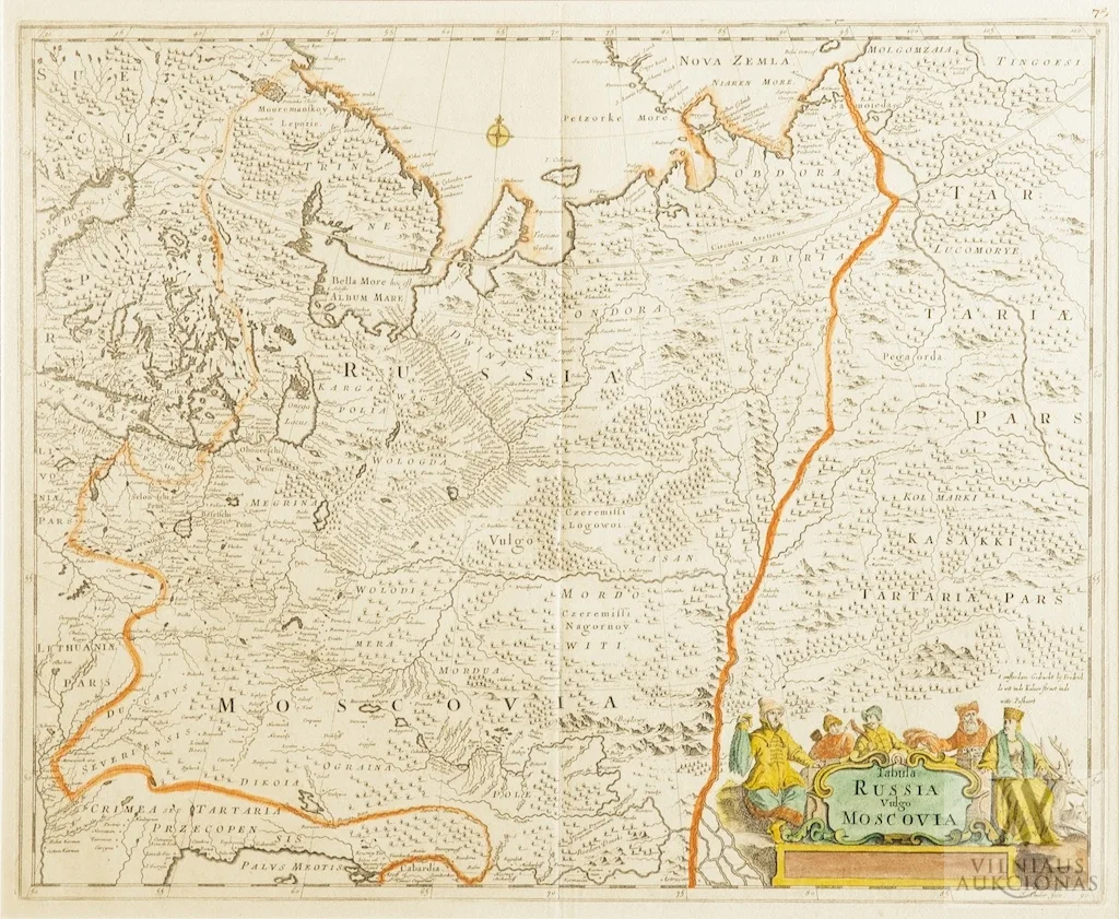 Frederick de Witt – Tabula Russia vulgo Moscovia