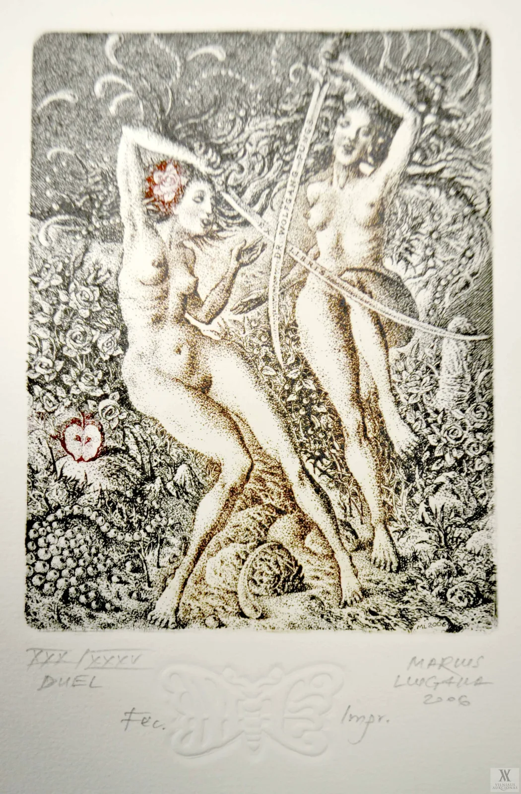 Marius Liugaila – Duel. Dr. Wolfgang Pungs Exlibris