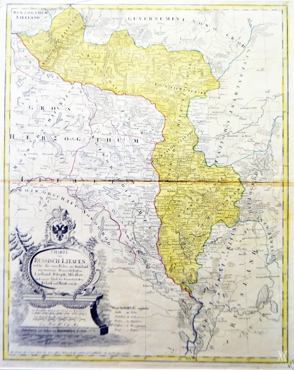Homann Heirs – Charte von Russich Litauen, welche die von Polen an Rufsland...