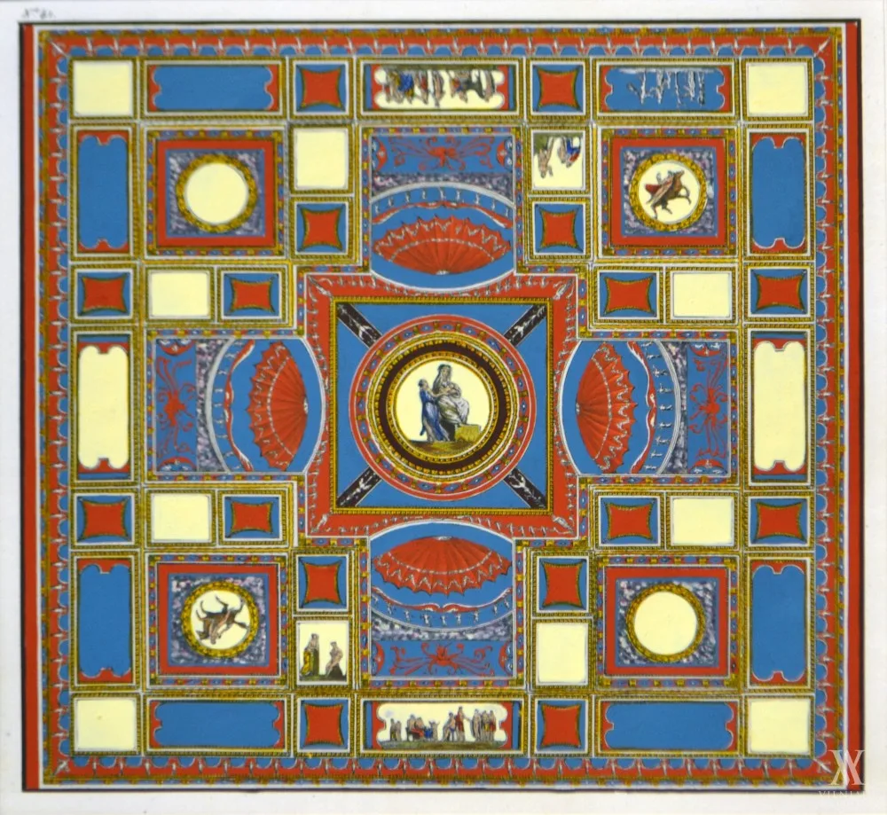 Pranciškus Smuglevičius – 6 iliustracijos iš 1786 m. prancūziško leidinio: Nicolas Ponce, Description des bains de Titus, ou Collection des peintures trouvées dans les ruines des thermes de cet empereur 