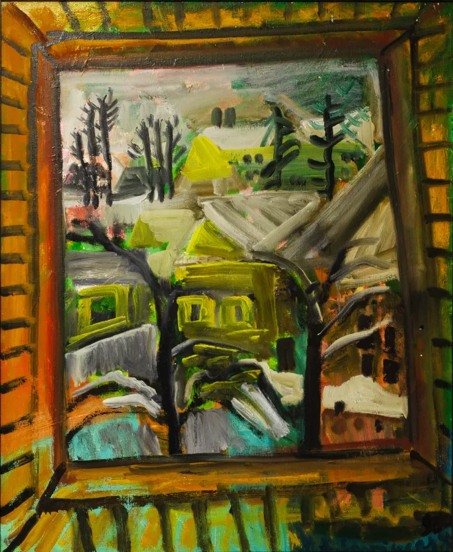 Augustinas Savickas – Dirbtuvės langas, žiema