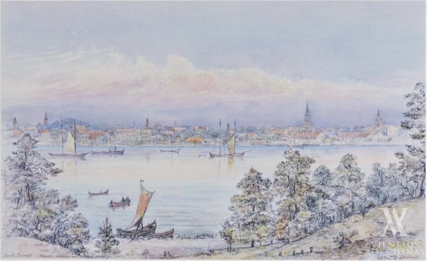 Jūratė  Bučmytė – Klaipėdos panorama nuo Smiltynės kopų