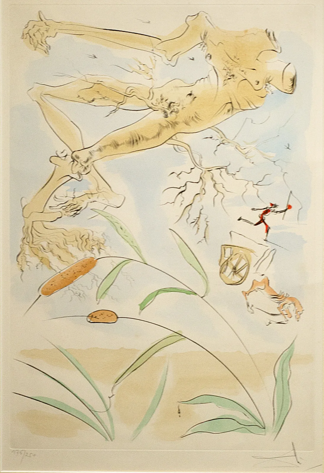 Salvadoras Dali (Salvador Dali) – Le bestiaire de La Fontaine: Le Chêne et le Roseau | Lafonteno bestiarijus (pasakėčios): Ąžuolas ir nendrė