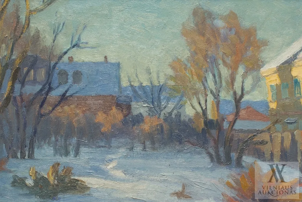 Jonas Buračas – Savanorių prospektas (Čiurlionio namas žiemą)