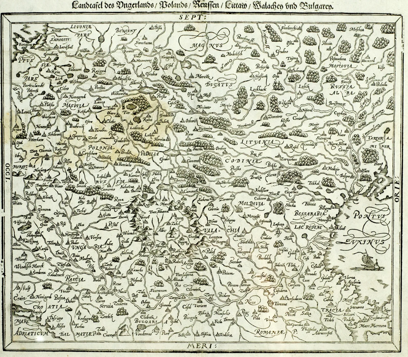 Sebastianas Münsteris (Sebastian Münster) – Atvartas iš Sebastiano Miunsterio veikalo „Cosmographia universalis“