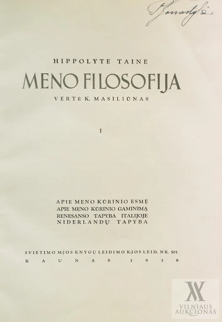 Hippolyte Taine – Meno filosofija