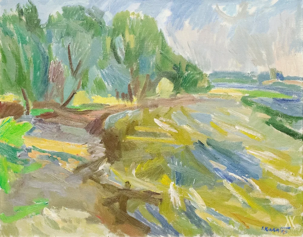 Vladas Karatajus – Vėjuotą dieną (Prie Luodžio ežero)