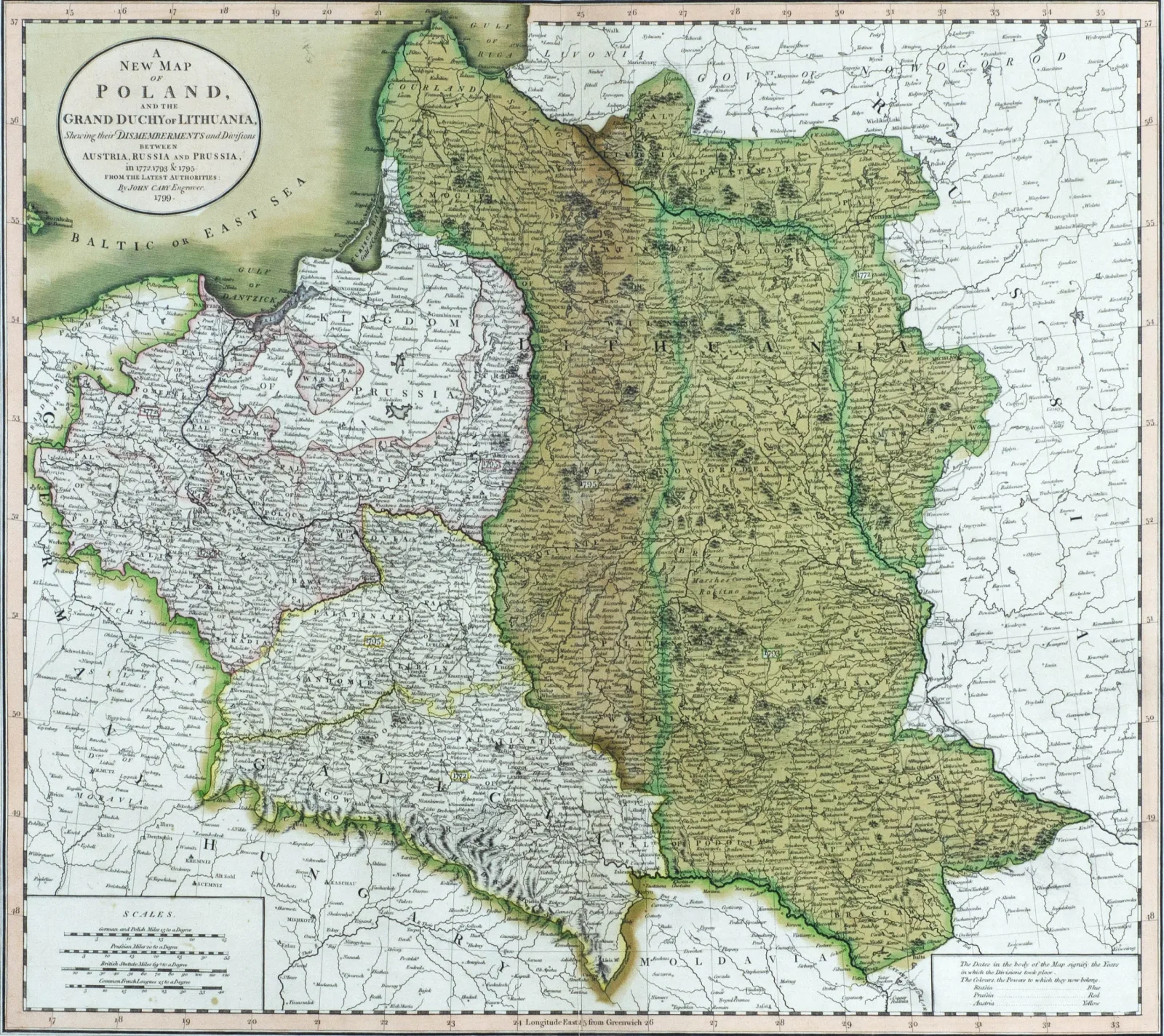 A New Map of Poland and the Grand Duchy of Lithuania