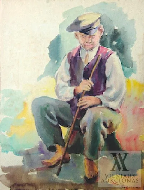 Adomas Galdikas – Sėdinčio vyro figūra