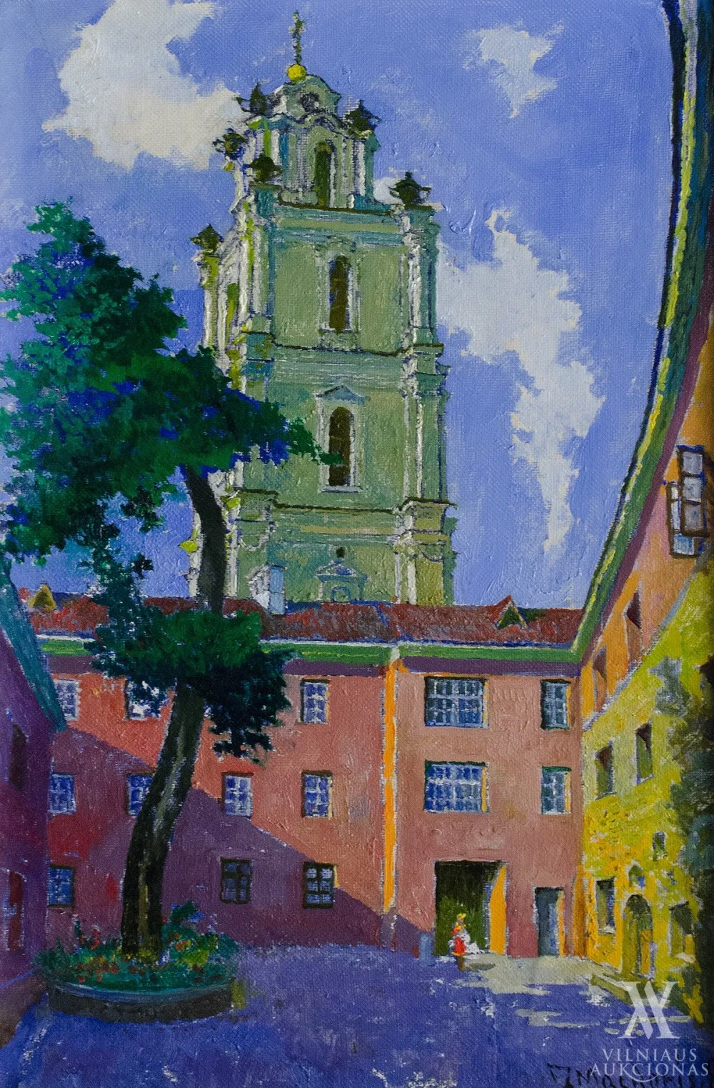 Jonas Mackonis-Mackevičius – Universiteto kiemelio ir Šv. Jonų bažnyčios vaizdas