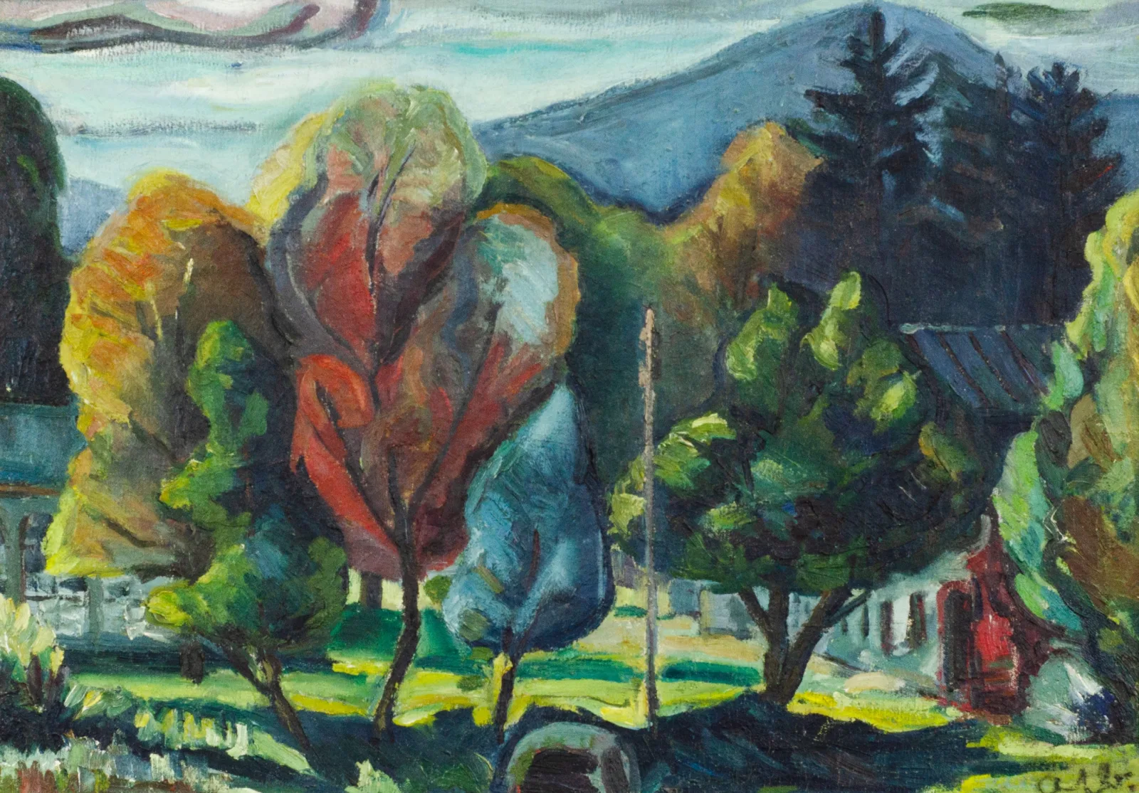 Adomas Varnas – Peizažas su kalnu
