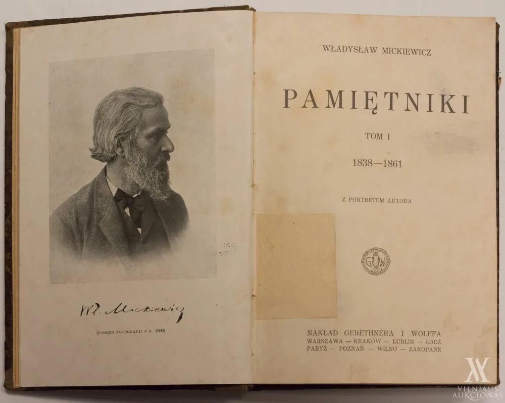 Vladislovas  Mickevičius (Władysław Mickiewicz) – Pamiętnik. 1838–1861 (z portretem autora) | Atsiminimai. 1838–1861